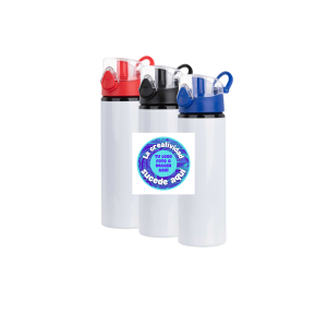 Botella de agua aluminio 750 ml tapa click c/seguro